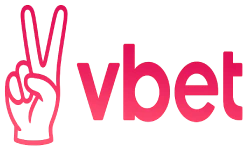 VBET логотип — цифровий бренд, чорний фіолетово-рожевий стиль